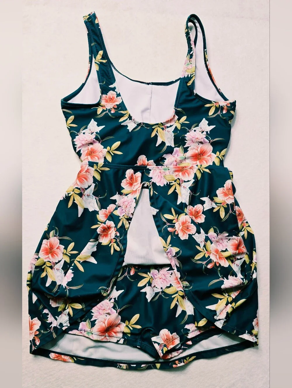 Cutout One-Piece Dress Skort Swimsuit Twist Front Ruched SwimDress